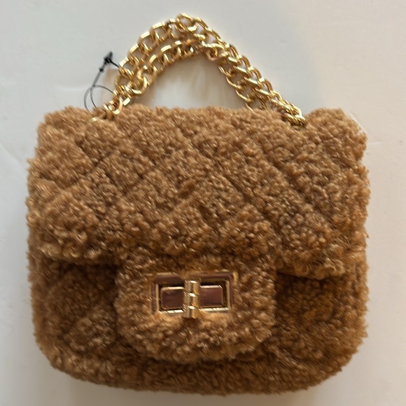 Hello 3 am Tan Fuzzy Crossbody Bag - Picture 2 of 16
